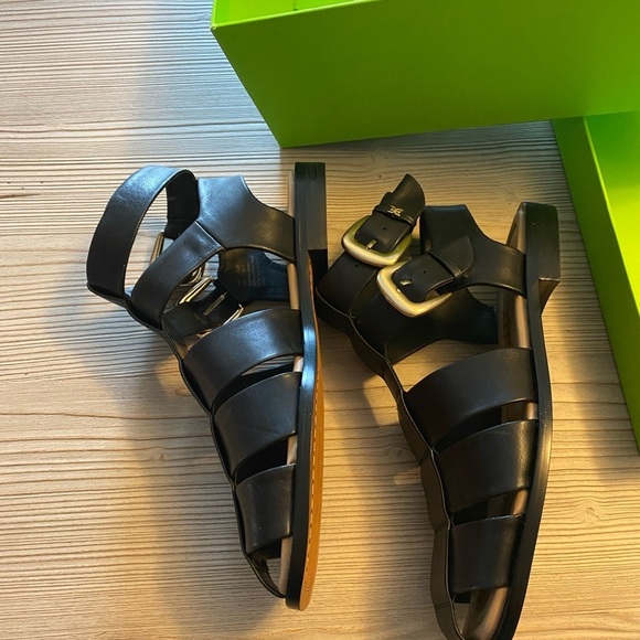 Sam Edelman Black Fisherman Sandals - Picture 3 of 8